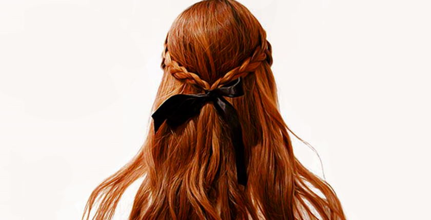 hair with a bow